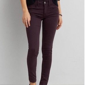American Eagle Purple High Waisted Jegging Jeans